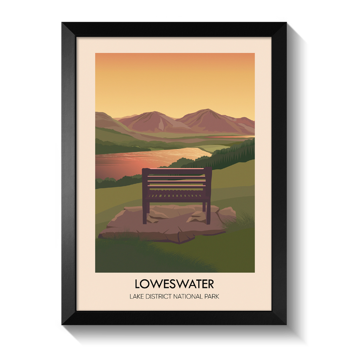 Loweswater Lake District Travel Poster