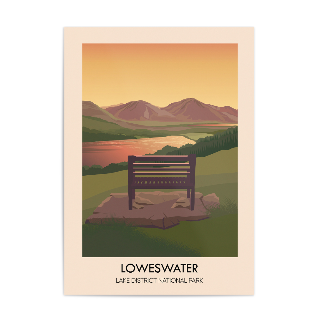 Loweswater Lake District Travel Poster