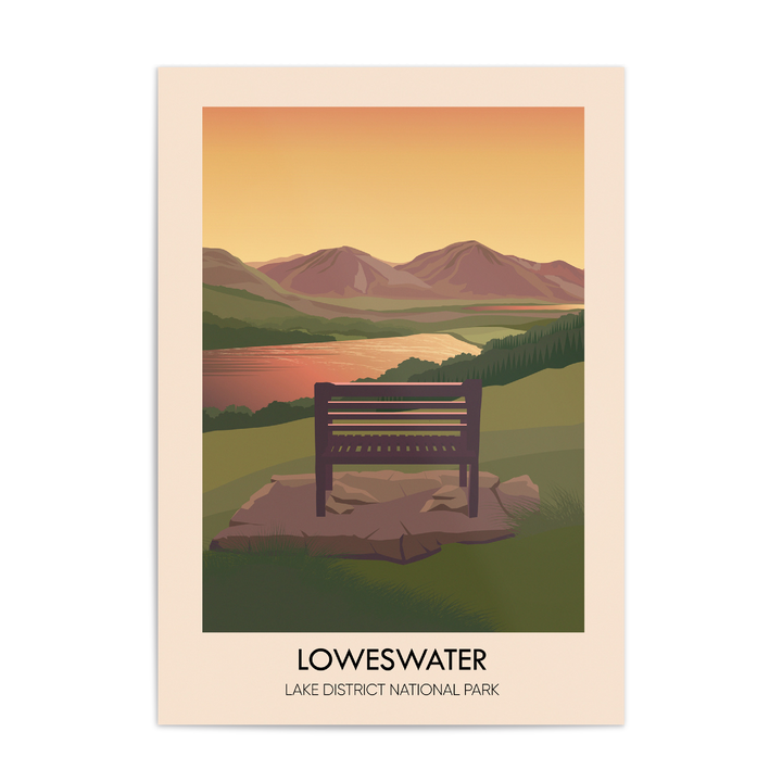 Loweswater Lake District Travel Poster