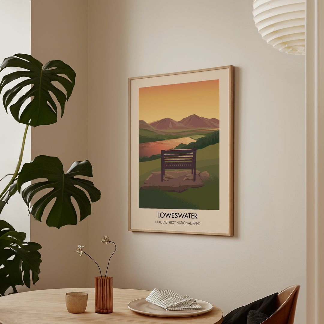 Loweswater Lake District Travel Poster