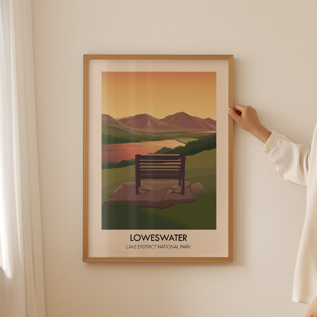 Loweswater Lake District Travel Poster