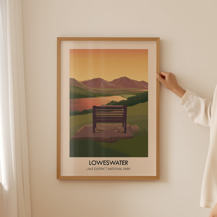 Loweswater Lake District Travel Poster