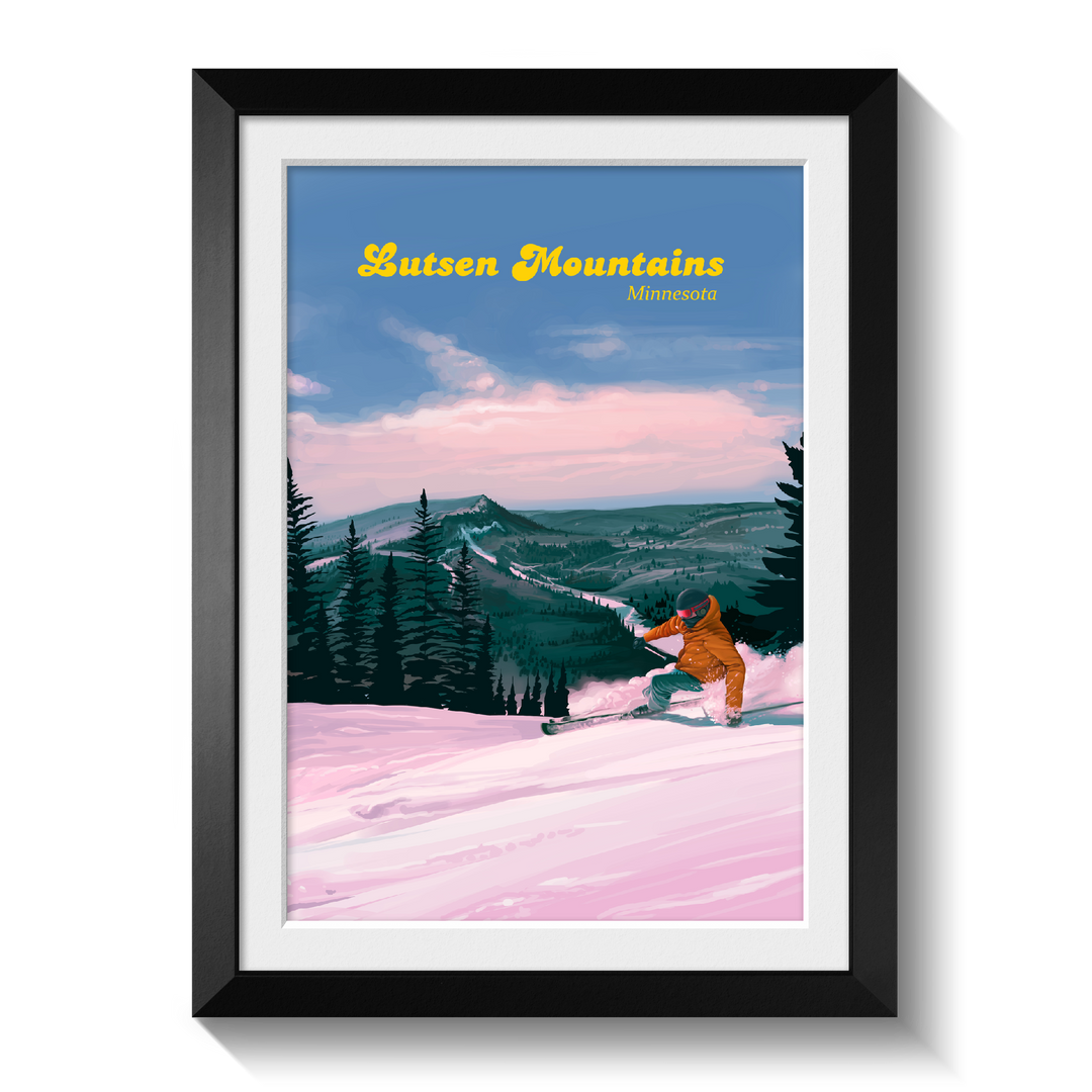 Lutsen Mountains Ski Resort Travel Poster