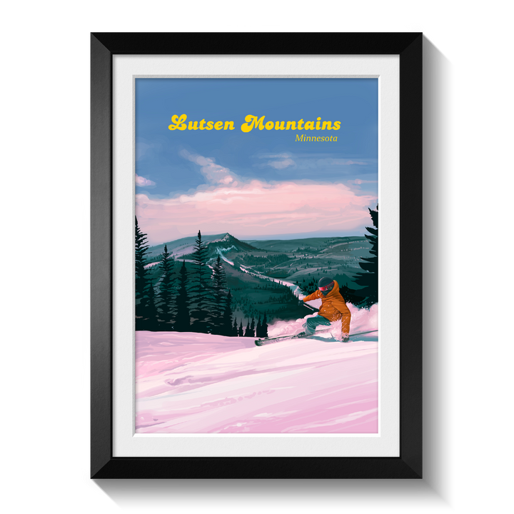 Lutsen Mountains Ski Resort Travel Poster