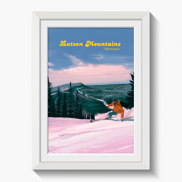 Lutsen Mountains Ski Resort Travel Poster