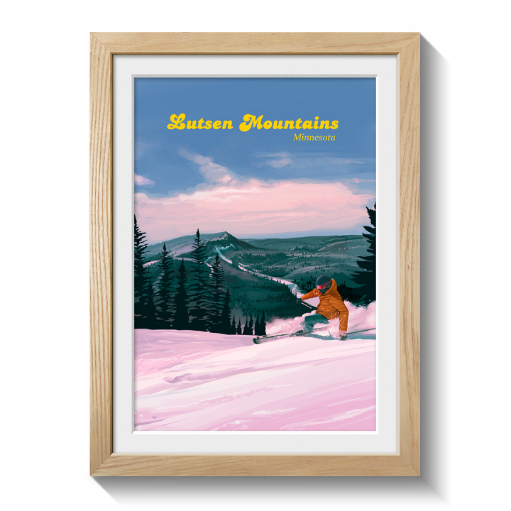 Lutsen Mountains Ski Resort Travel Poster
