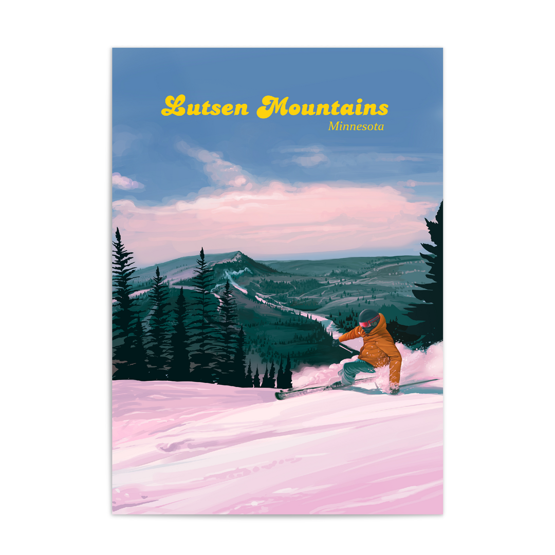 Lutsen Mountains Ski Resort Travel Poster