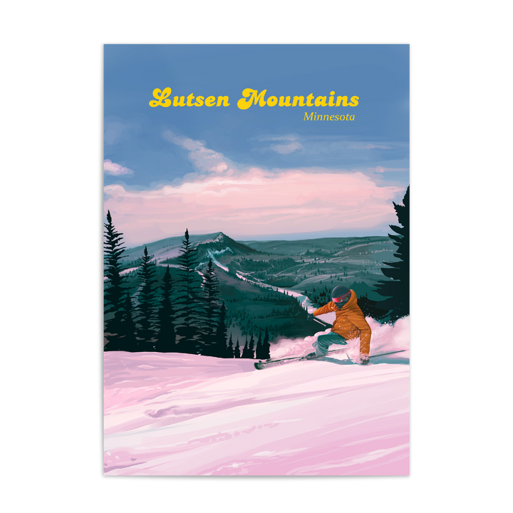 Lutsen Mountains Ski Resort Travel Poster