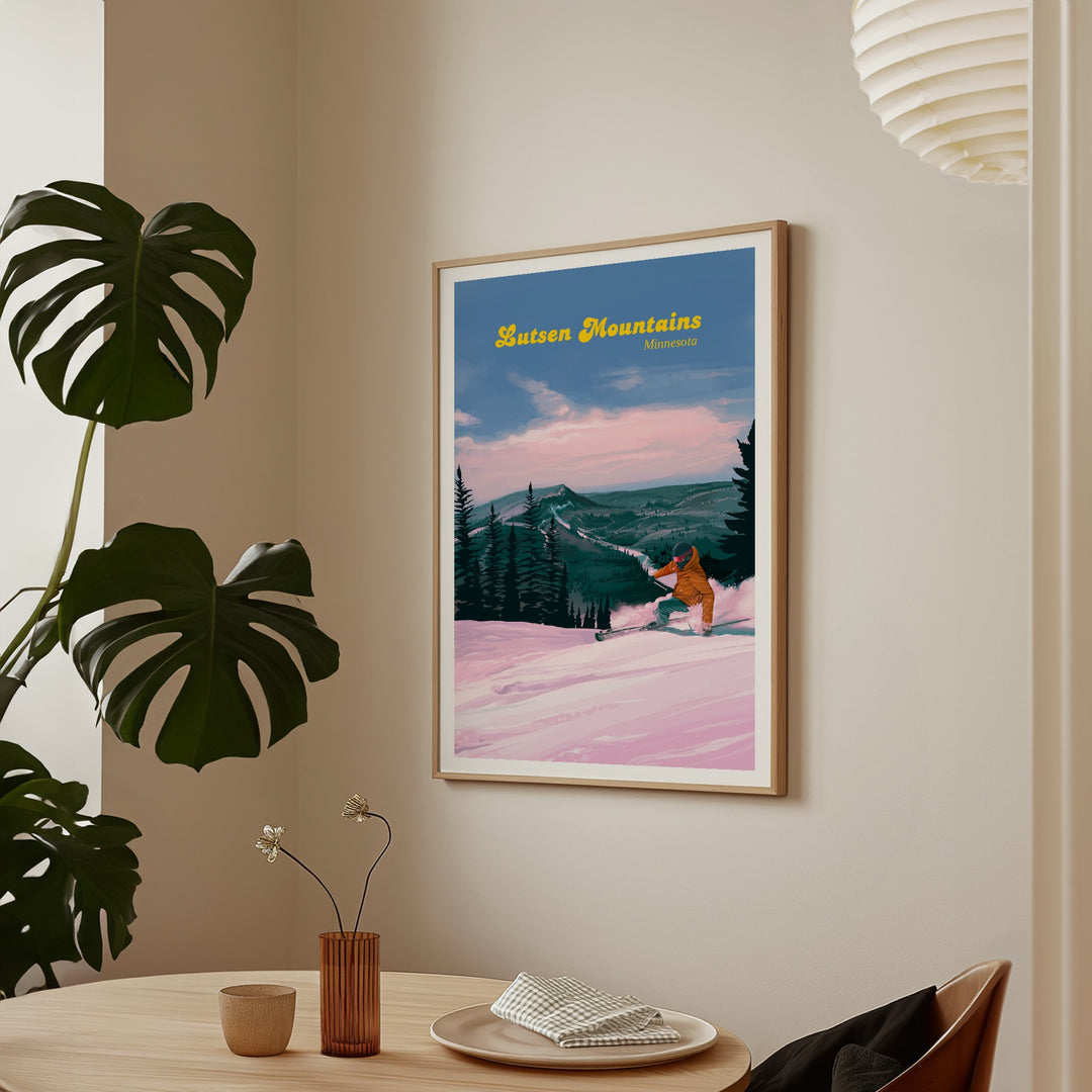 Lutsen Mountains Ski Resort Travel Poster