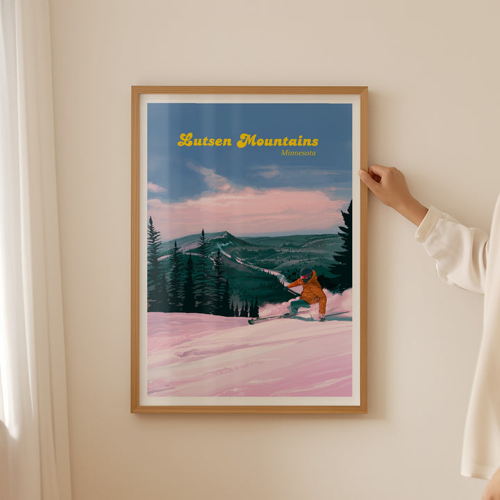Lutsen Mountains Ski Resort Travel Poster