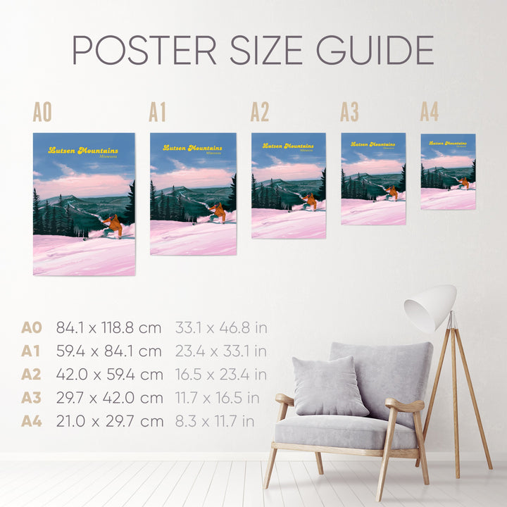 Lutsen Mountains Ski Resort Travel Poster