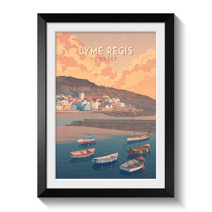 Lyme Regis Seaside Travel Poster