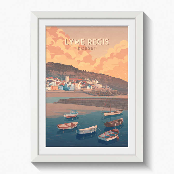 Lyme Regis Seaside Travel Poster