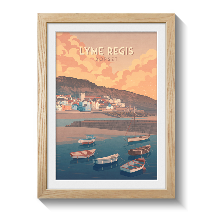 Lyme Regis Seaside Travel Poster