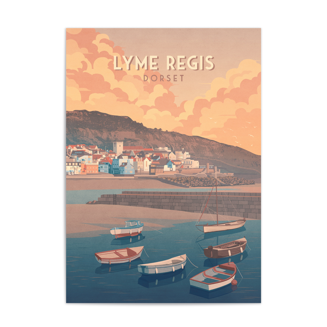 Lyme Regis Seaside Travel Poster