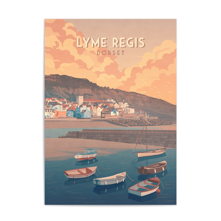Lyme Regis Seaside Travel Poster