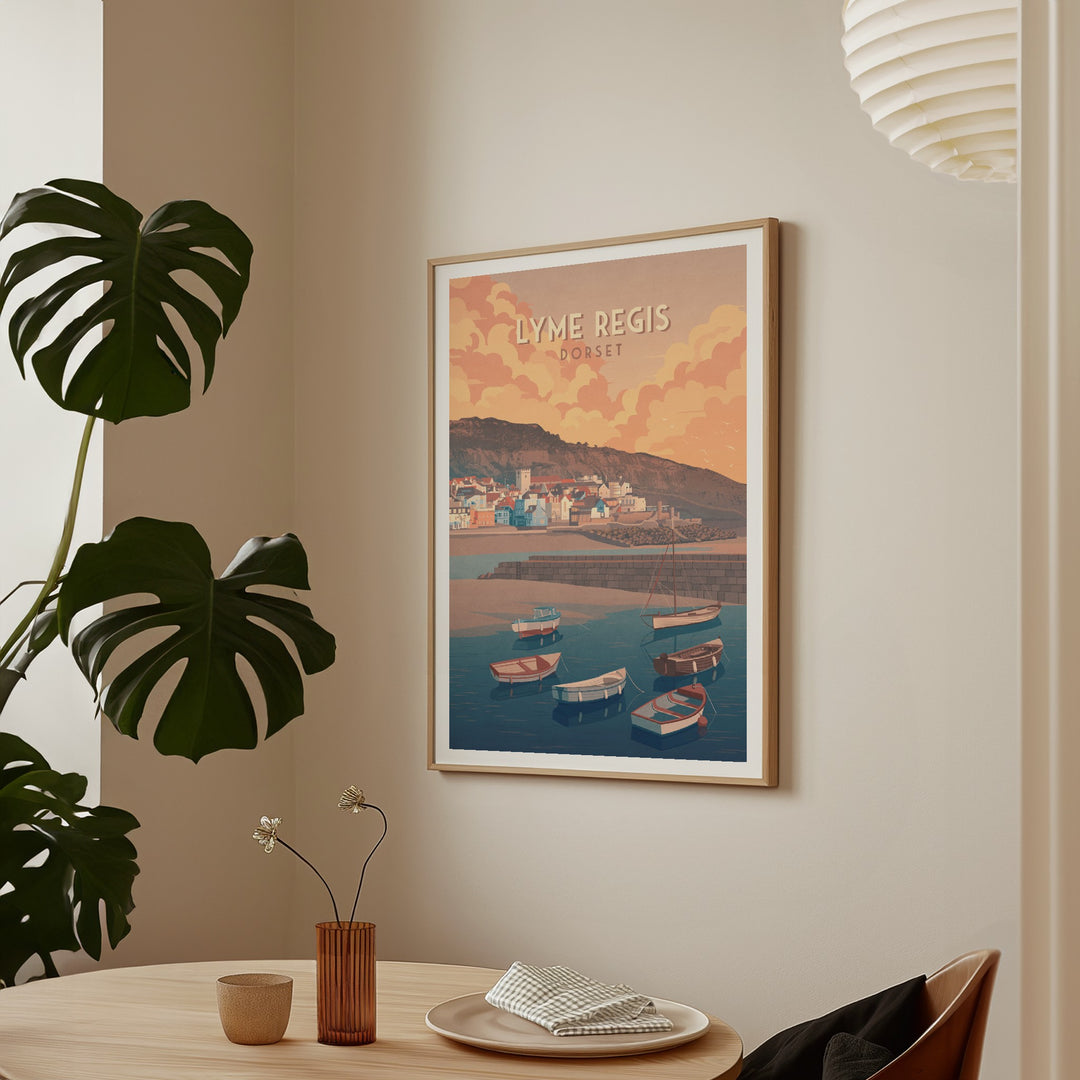 Lyme Regis Seaside Travel Poster
