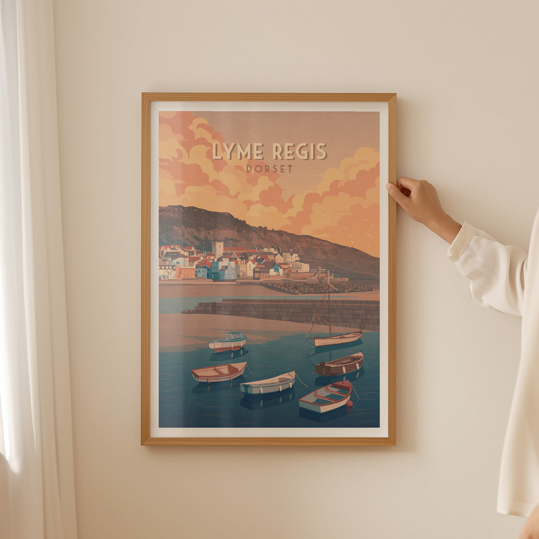 Lyme Regis Seaside Travel Poster