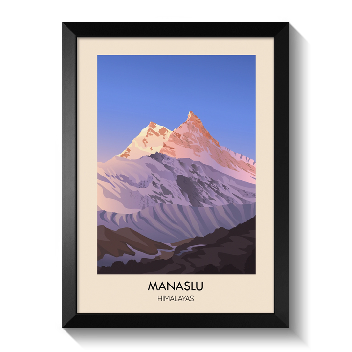 Manaslu Mountain Himalayas Poster