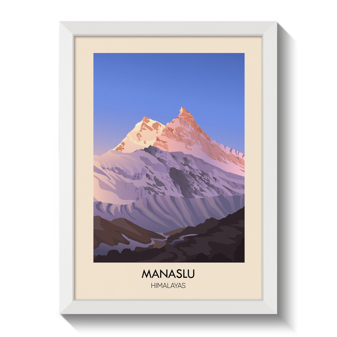 Manaslu Mountain Himalayas Poster