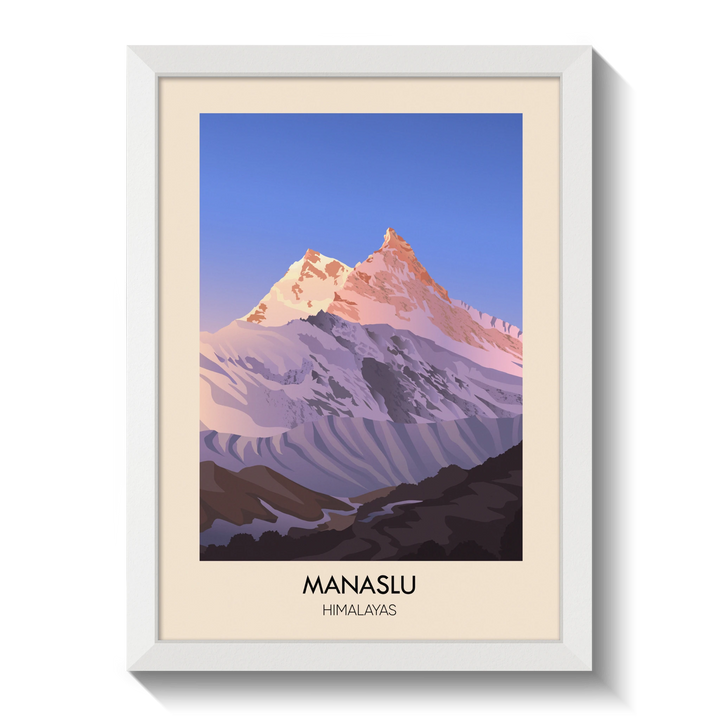 Manaslu Mountain Himalayas Poster