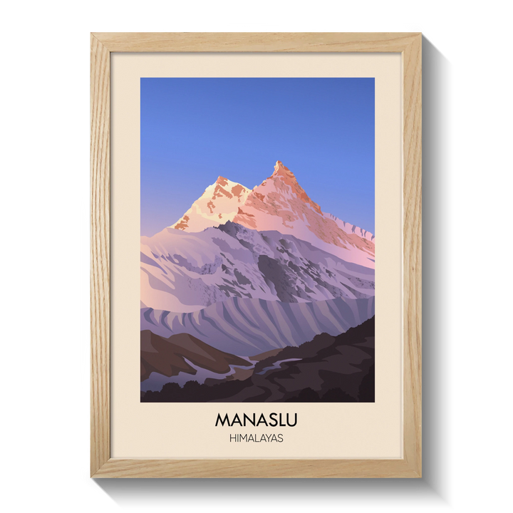 Manaslu Mountain Himalayas Poster