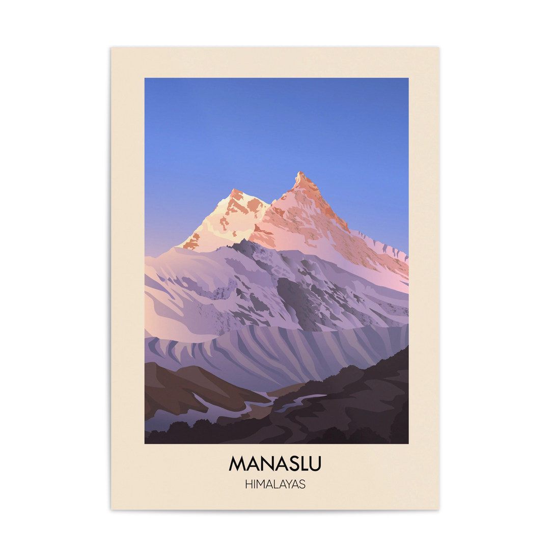 Manaslu Mountain Himalayas Poster
