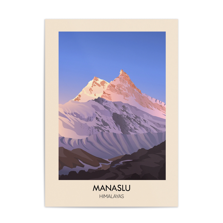Manaslu Mountain Himalayas Poster