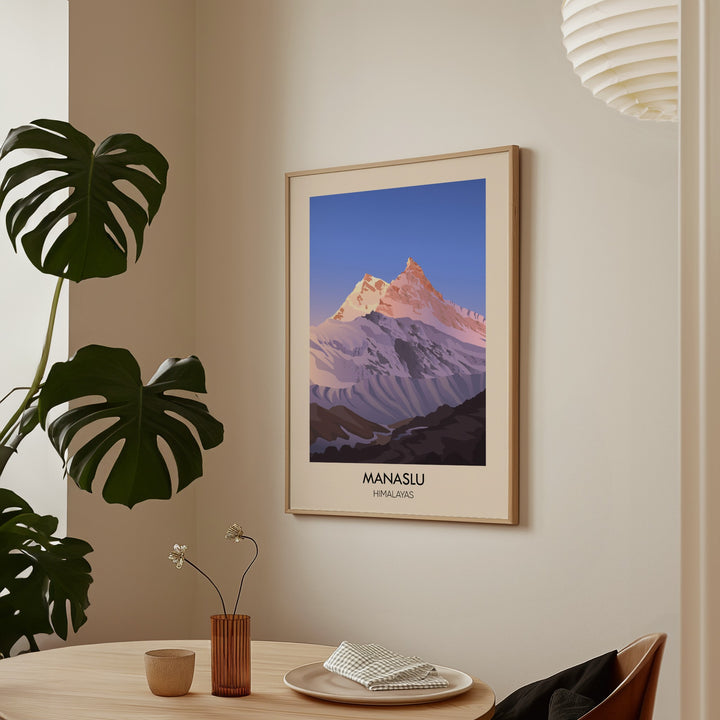 Manaslu Mountain Himalayas Poster