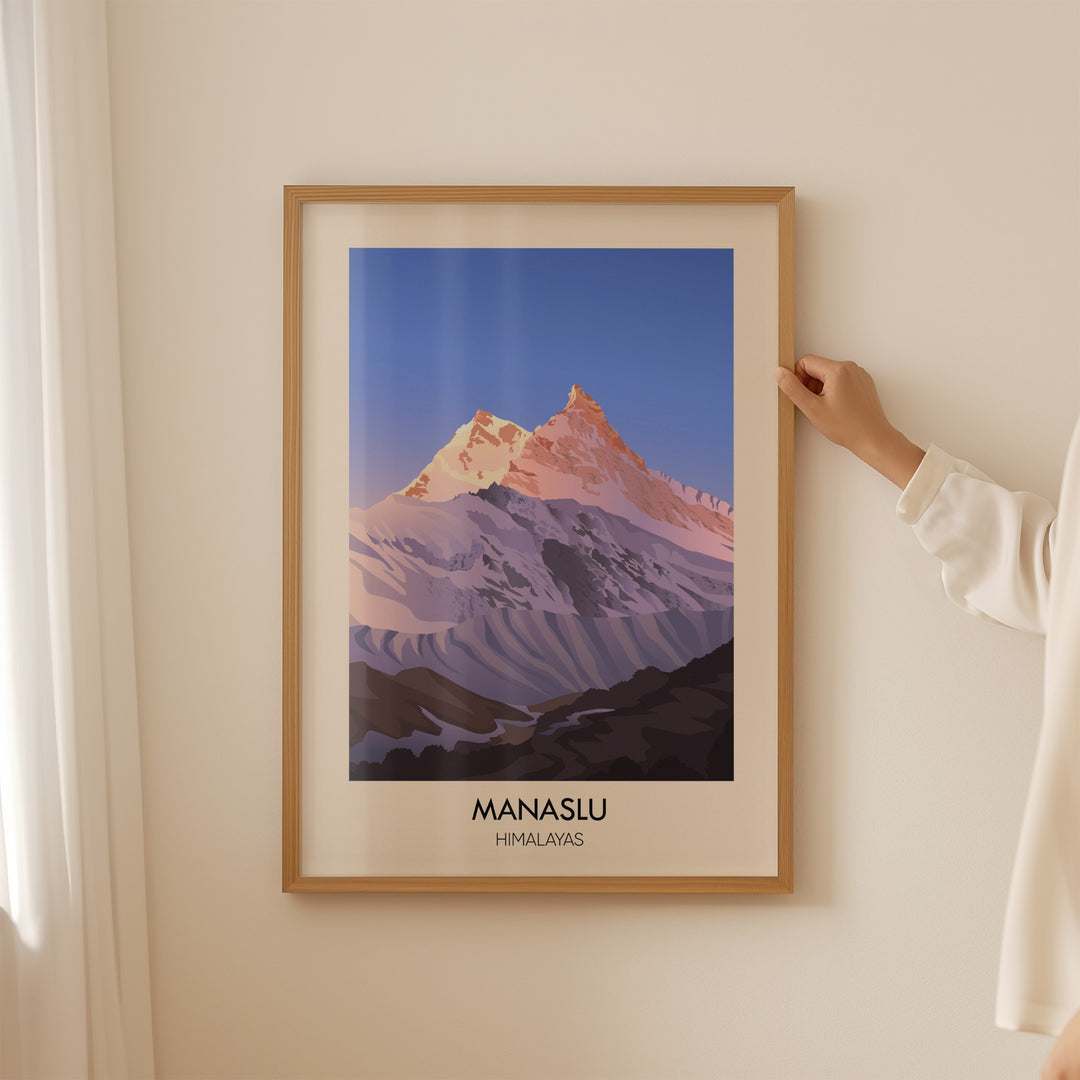 Manaslu Mountain Himalayas Poster