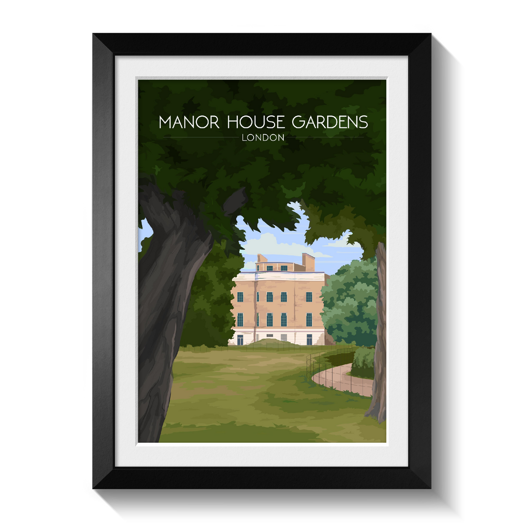 Manor House Gardens London Travel Poster