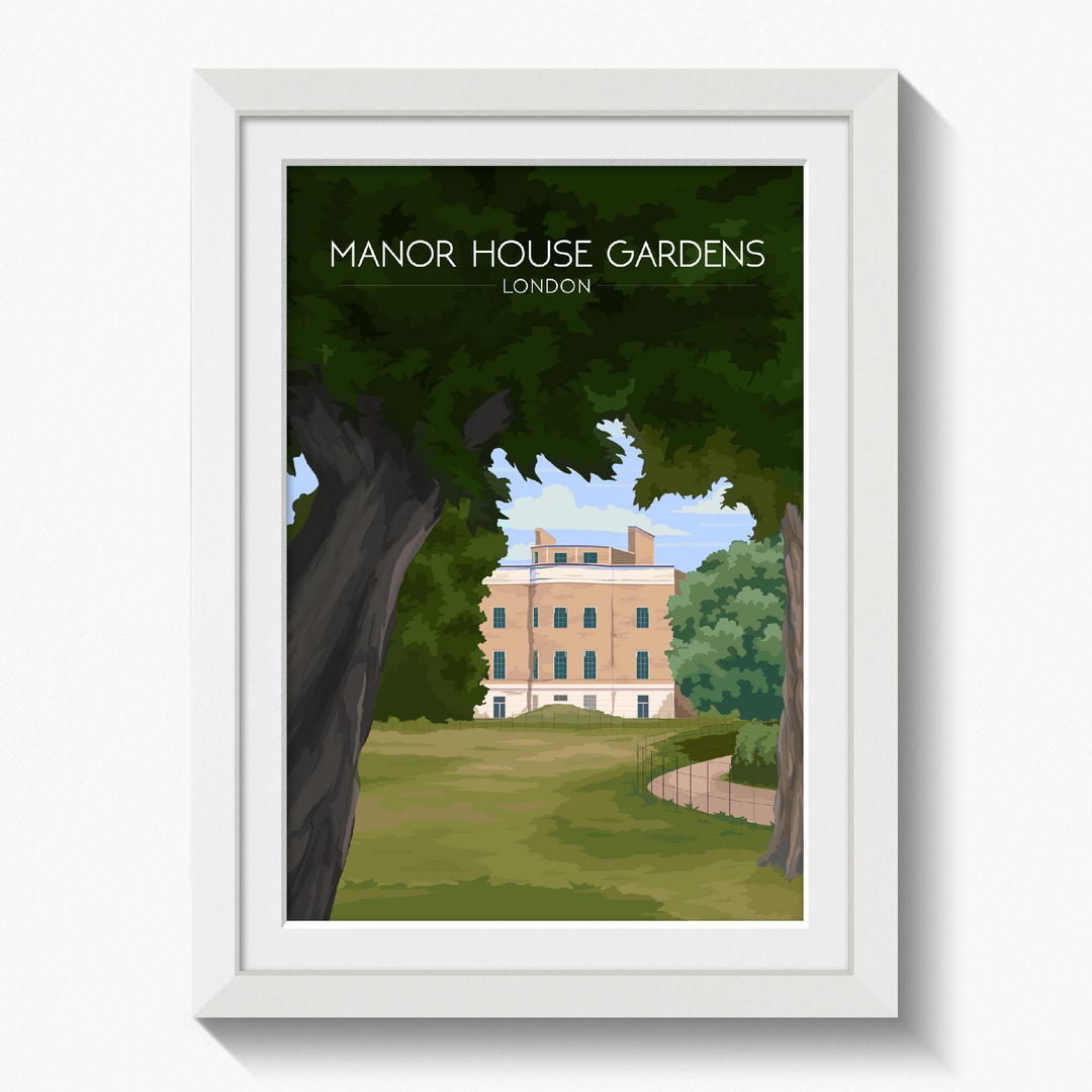 Manor House Gardens London Travel Poster