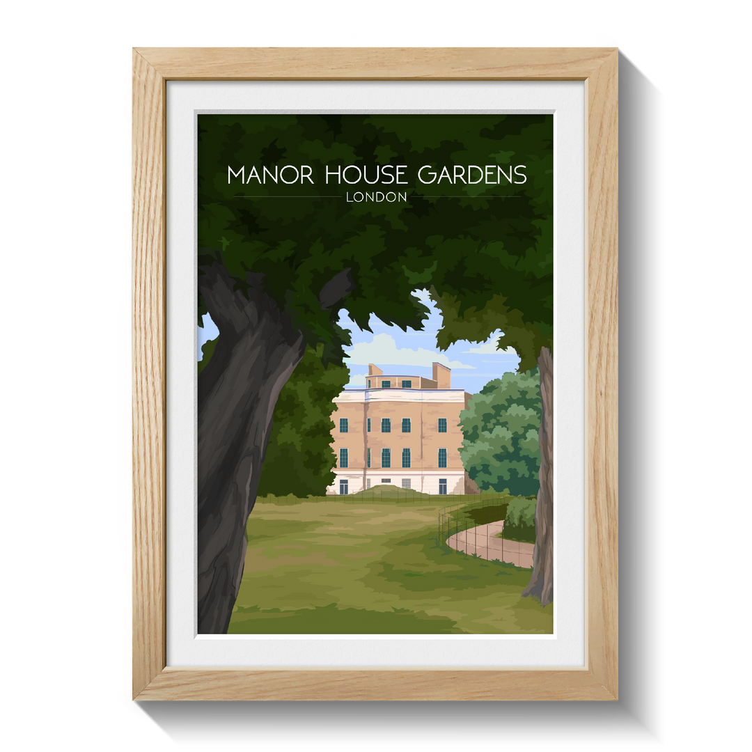 Manor House Gardens London Travel Poster