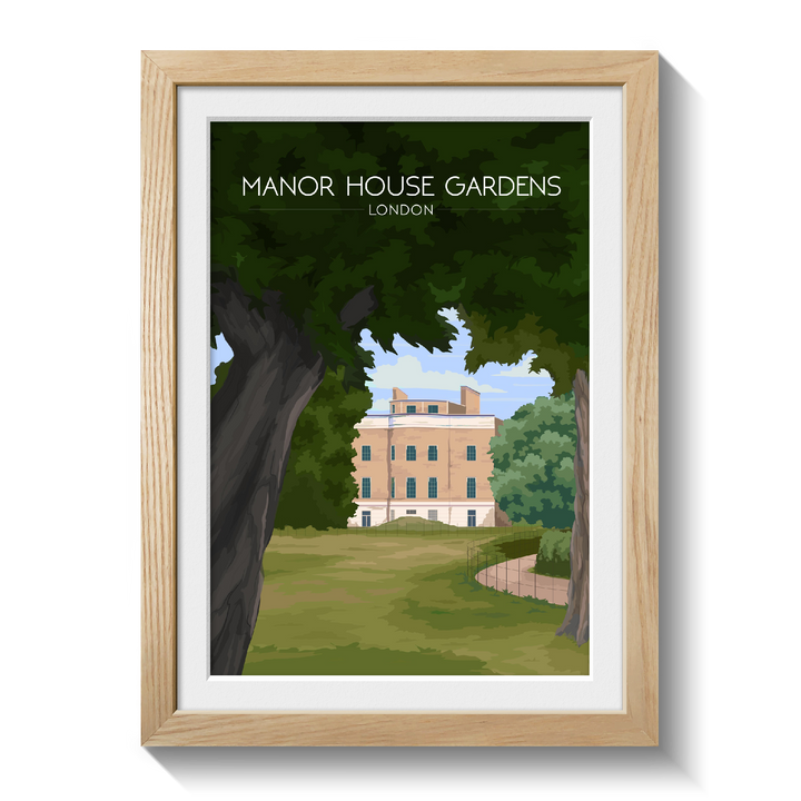 Manor House Gardens London Travel Poster