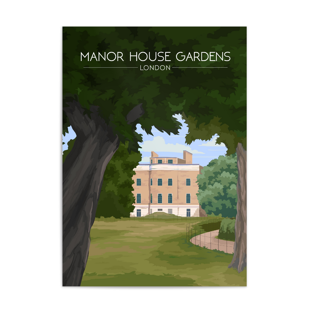 Manor House Gardens London Travel Poster