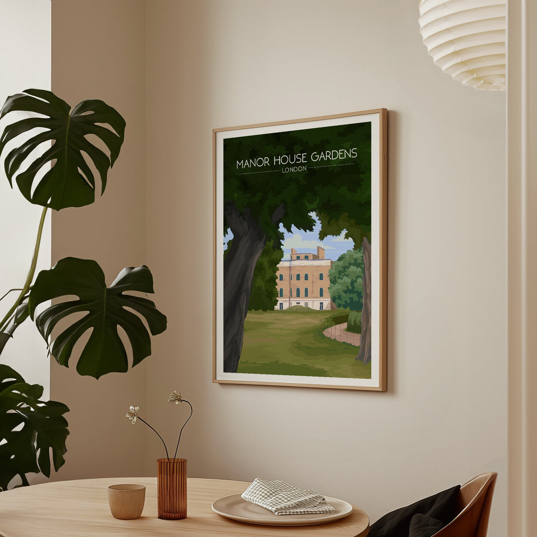 Manor House Gardens London Travel Poster