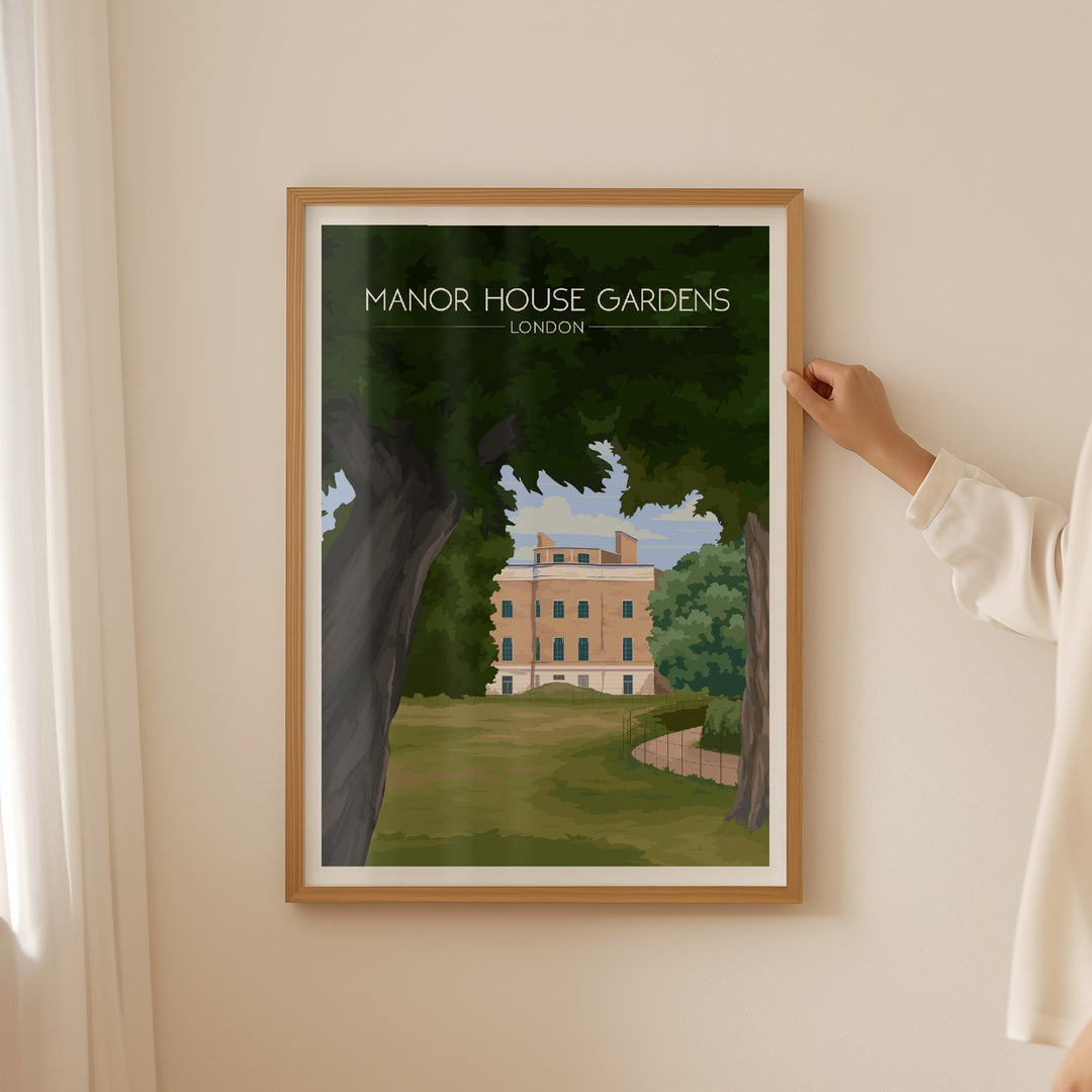 Manor House Gardens London Travel Poster
