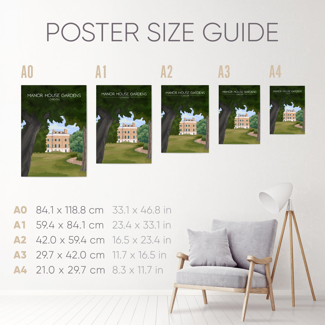 Manor House Gardens London Travel Poster