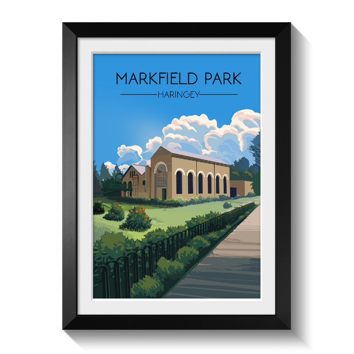 Markfield Park Haringey London Travel Poster