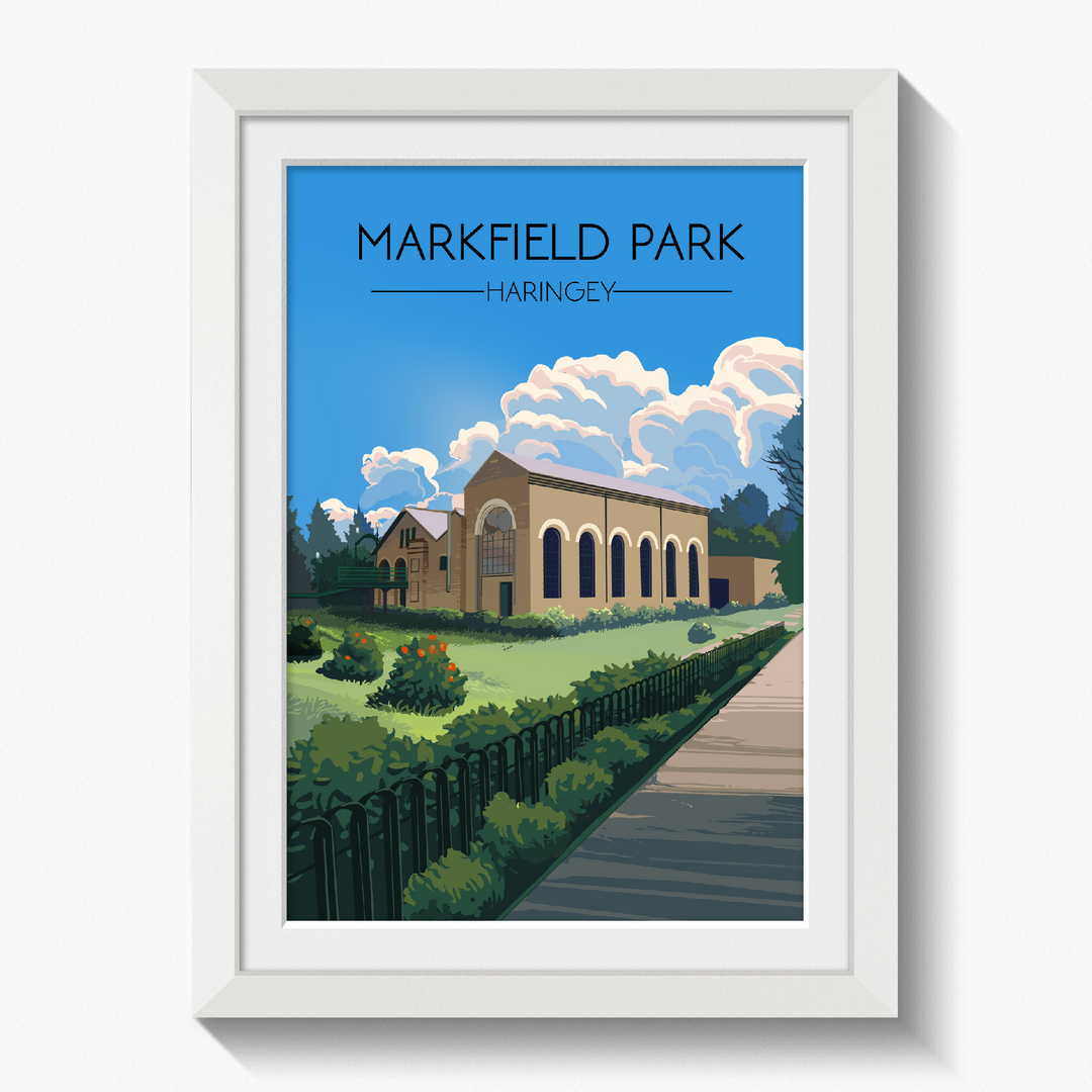 Markfield Park Haringey London Travel Poster
