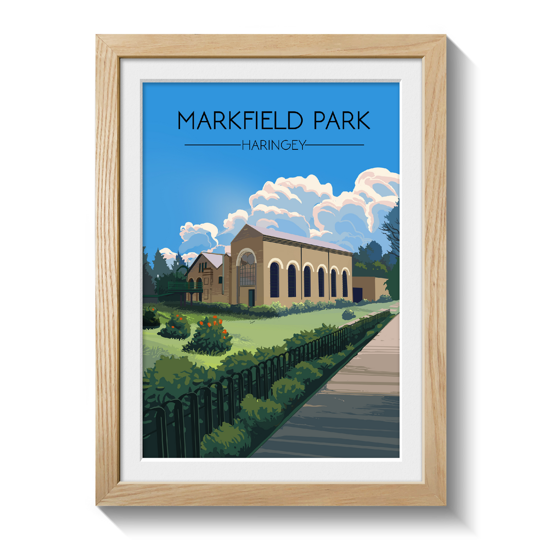 Markfield Park Haringey London Travel Poster