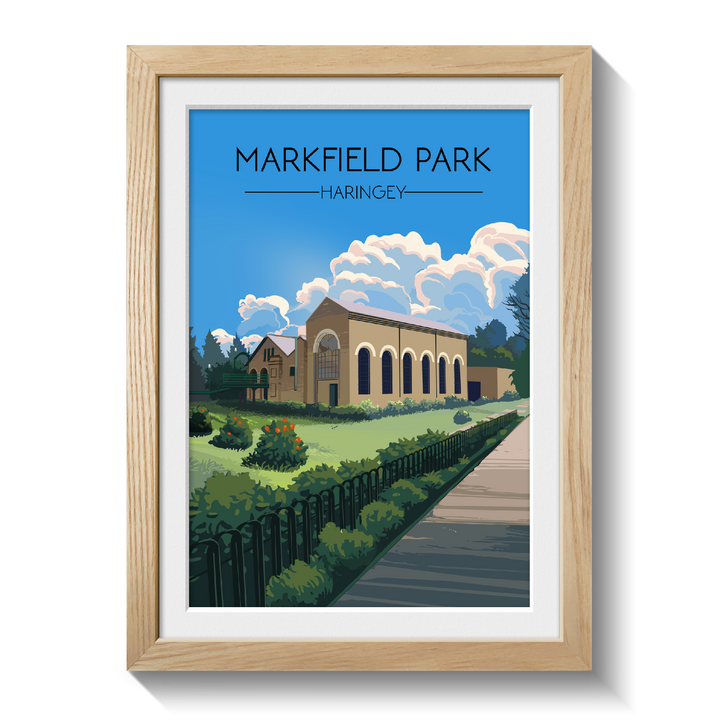 Markfield Park Haringey London Travel Poster
