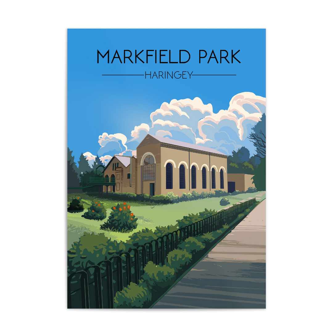 Markfield Park Haringey London Travel Poster