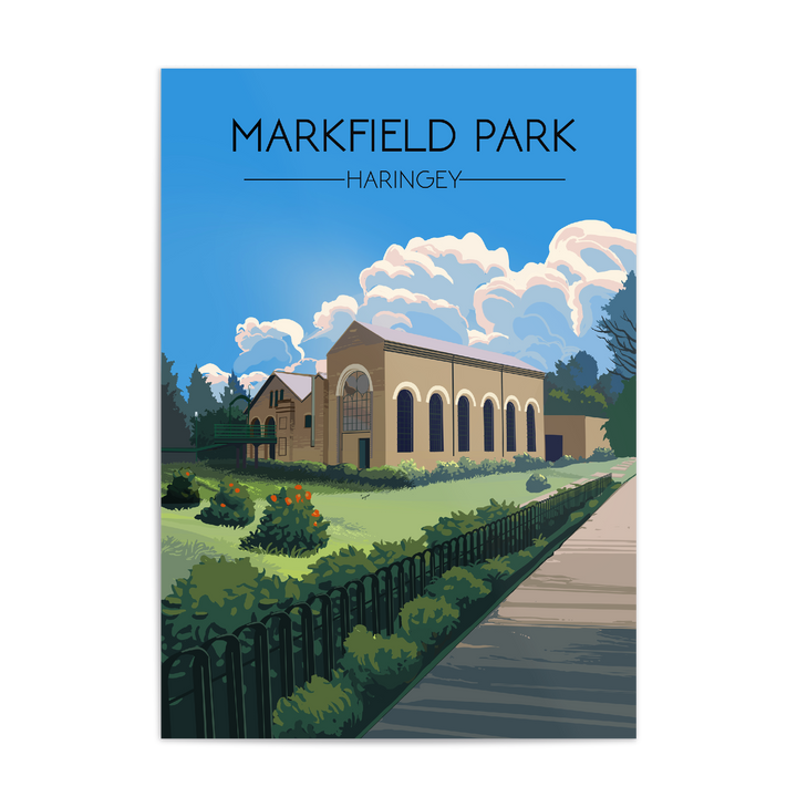 Markfield Park Haringey London Travel Poster