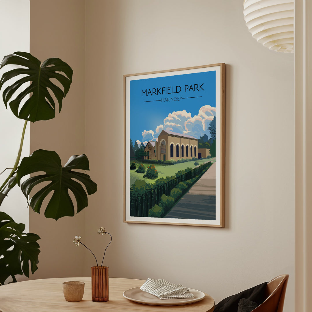 Markfield Park Haringey London Travel Poster
