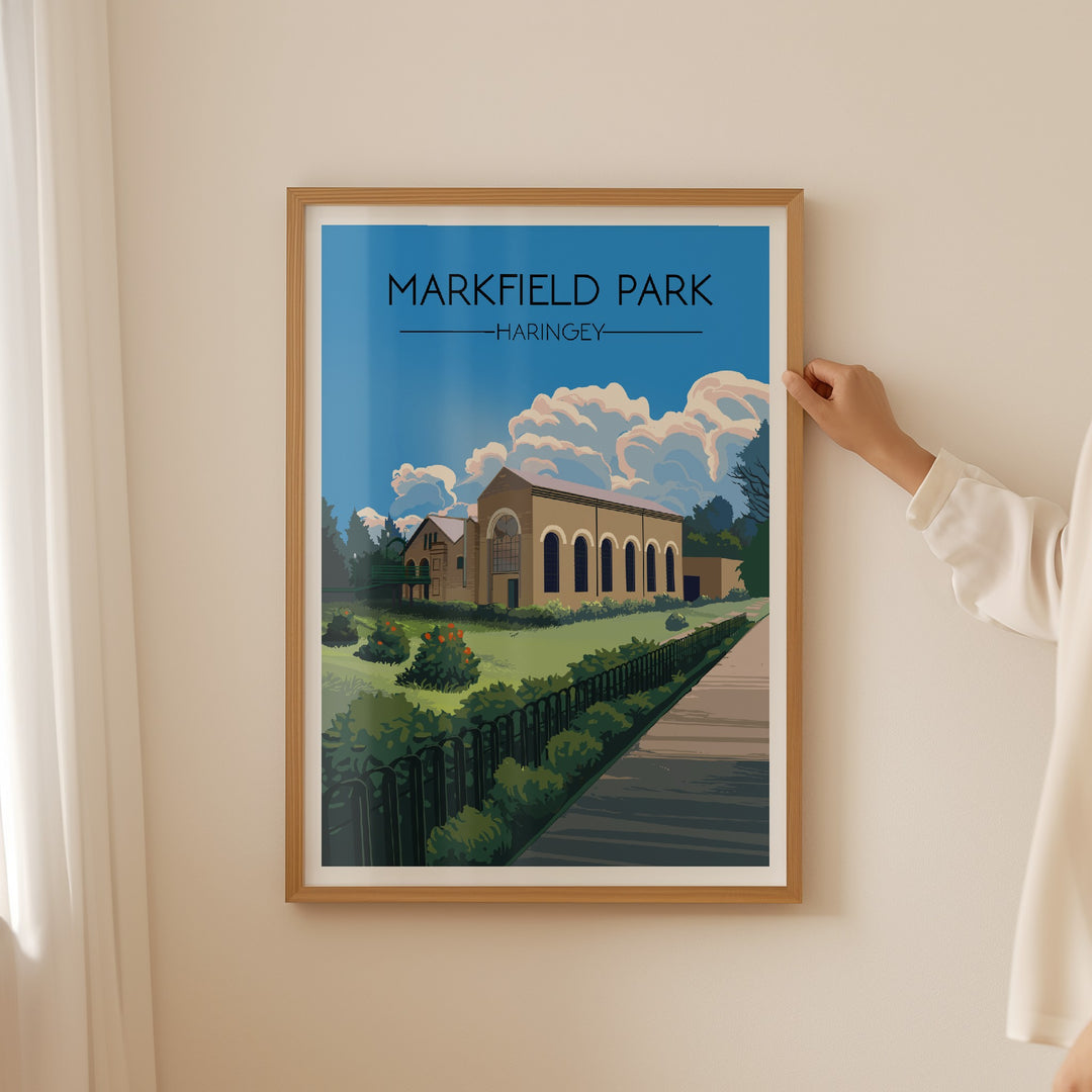 Markfield Park Haringey London Travel Poster