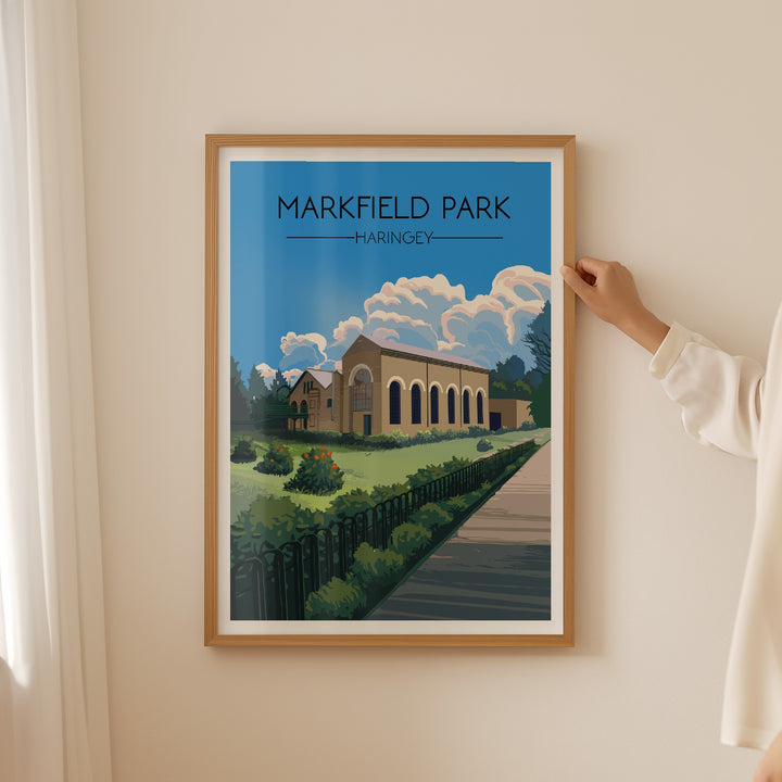 Markfield Park Haringey London Travel Poster