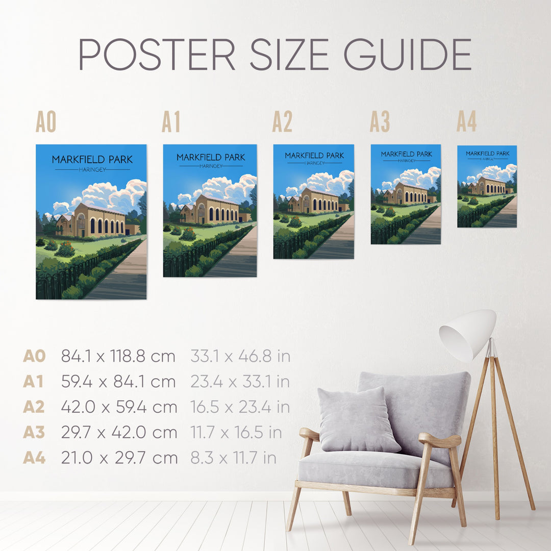 Markfield Park Haringey London Travel Poster