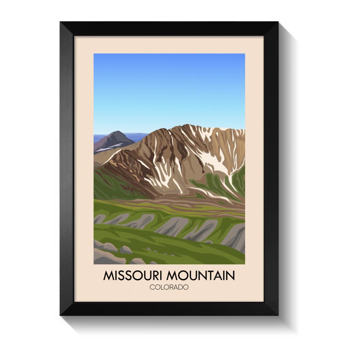 Missouri Mountain Colorado USA Travel Poster