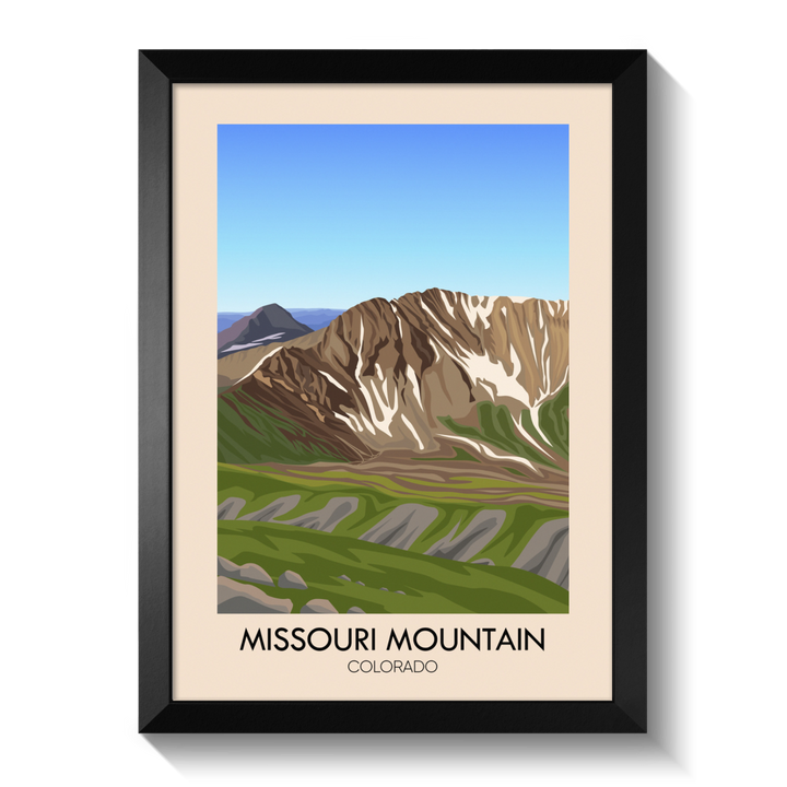 Missouri Mountain Colorado USA Travel Poster